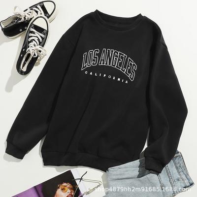 Fleece Damen lockerer Rundhals Pullover Damen bedruckte Jacke lässiges Unterhemd Mädchen Sommer Großhandel