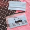 5Pcs Portable Cute Swim Chicken Face Masks Zip Lock Plastic Bag Dust-proof Transparent Storage Bags Home Office Travel Organizer