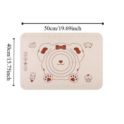 Nuovo Tappetino in Silicone Antiscivolo per Impasto Forniture da Cucina Tappetini Spessi per Impasto Pizza Tavola da Pasticceria per Stendere Impasto Tagliere per Impastare e Tagliare