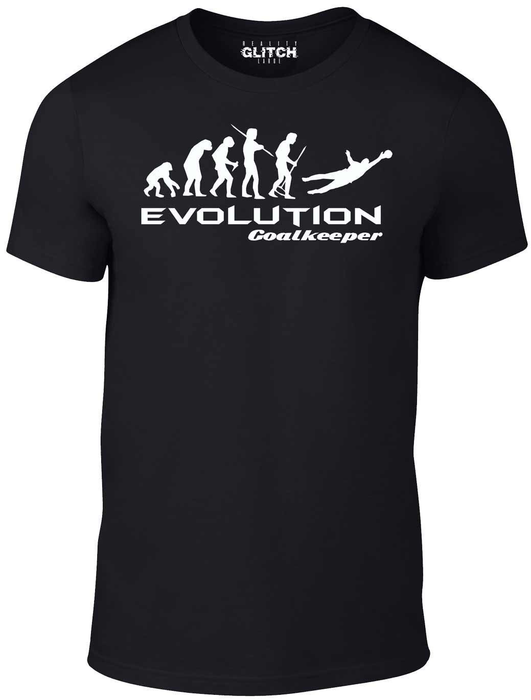 Evolution of Goalkeeper T Shirt Mens Womens Tees Top - Funny T-Shirt Mens Womens Tees Top Football goals retro keeper goal XL
