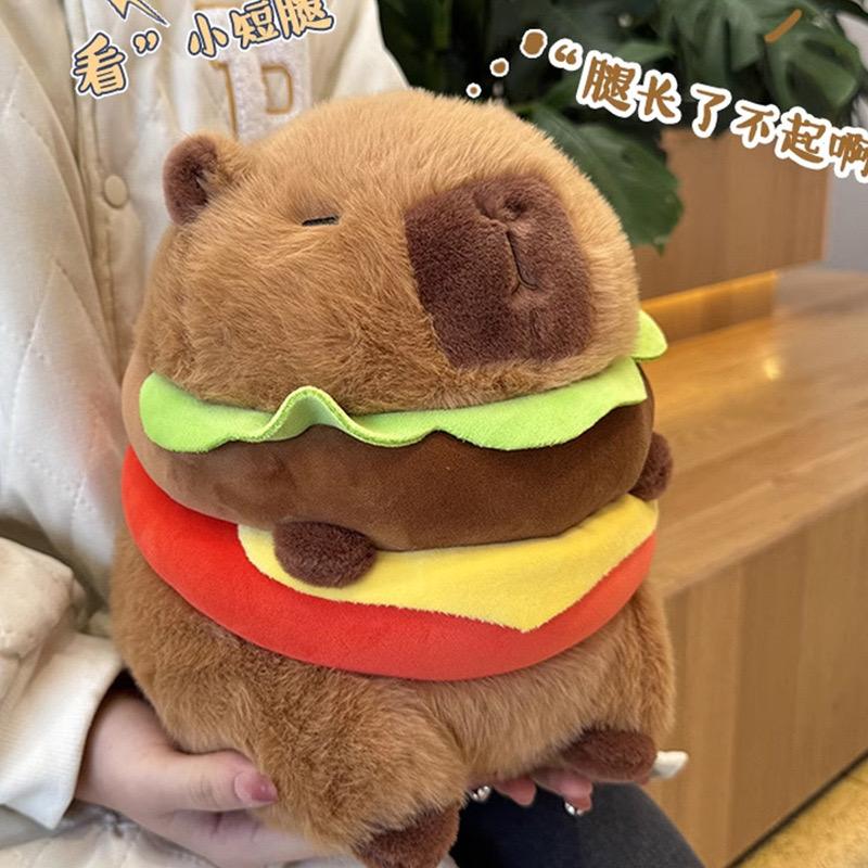 Nová 21cm simulace plyšové hračky Capybara Capibara Anime Načechraná hračka Roztomilá zvířátka Plyšová panenka v plážovém stylu Vánoční dárky pro děti