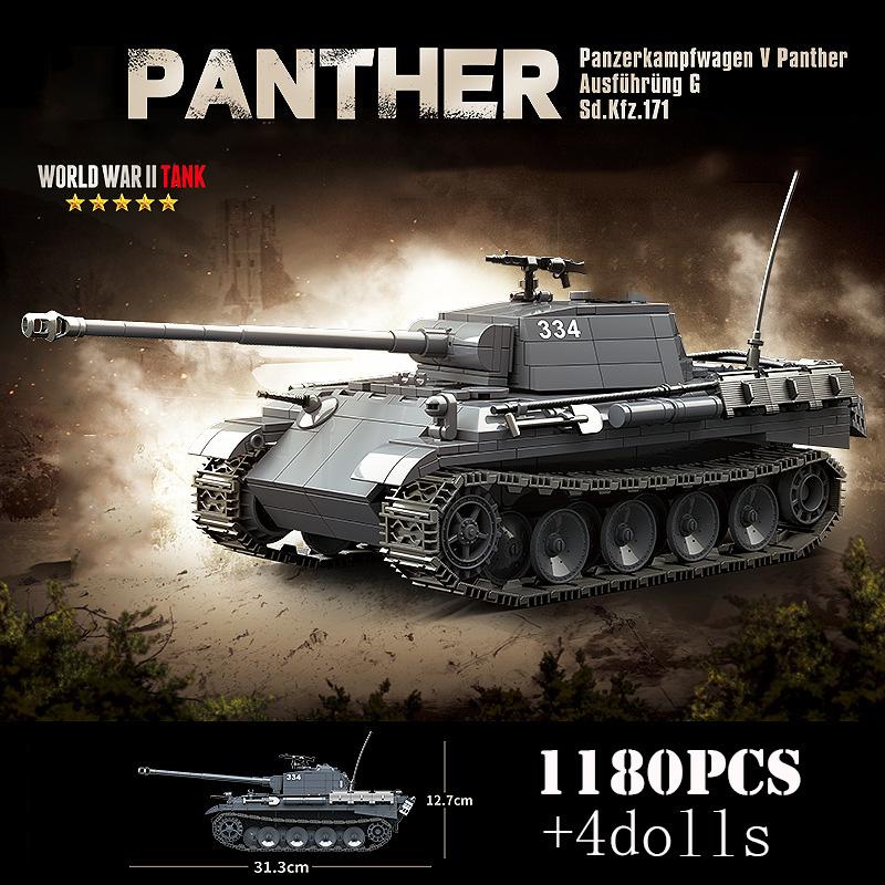 Deutschland Serie Leopard Mittlerer Panzer G Spät   Panzer Militär Serie WW2 Panzer Bausteine  Steine Modell Set Spielzeug für Kinder Geschenke