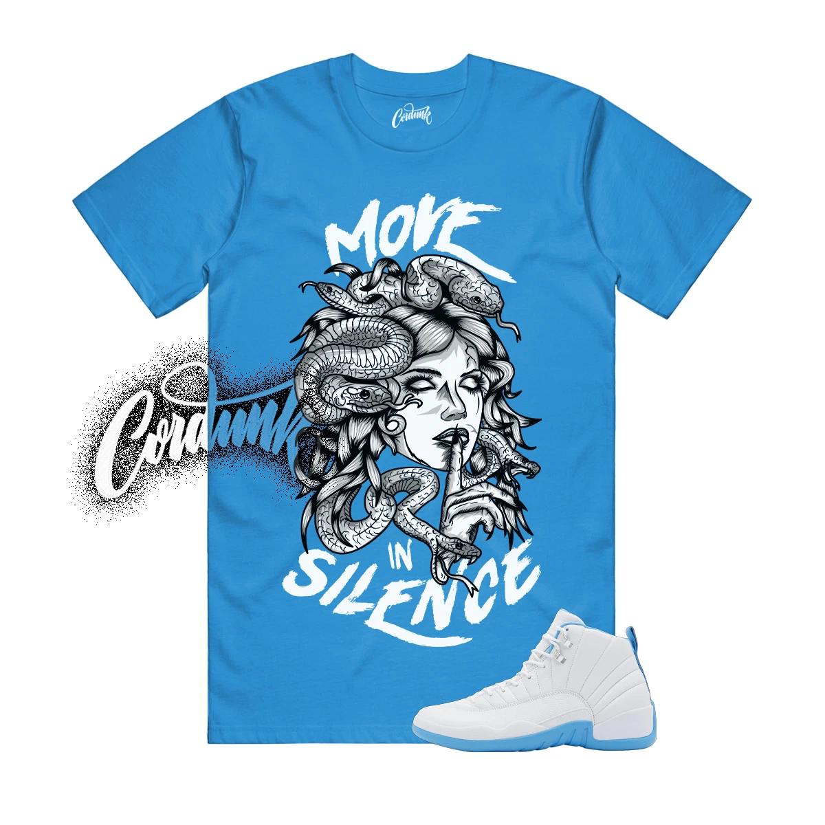 12 Melo White University Blue Emoji T Shirt Match Match MIS S