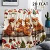 1Pc 2D FLAT Autumn Forest Print Flannel Blanket,High quality Comfortable for All Seasons,Home Decor,Warmth and Comfort,Perfect for Christmas Gifts