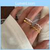 Elegant Simple Geometric Wave Ring For Women S925 Silver Plated Adjustable Fashion Accessory