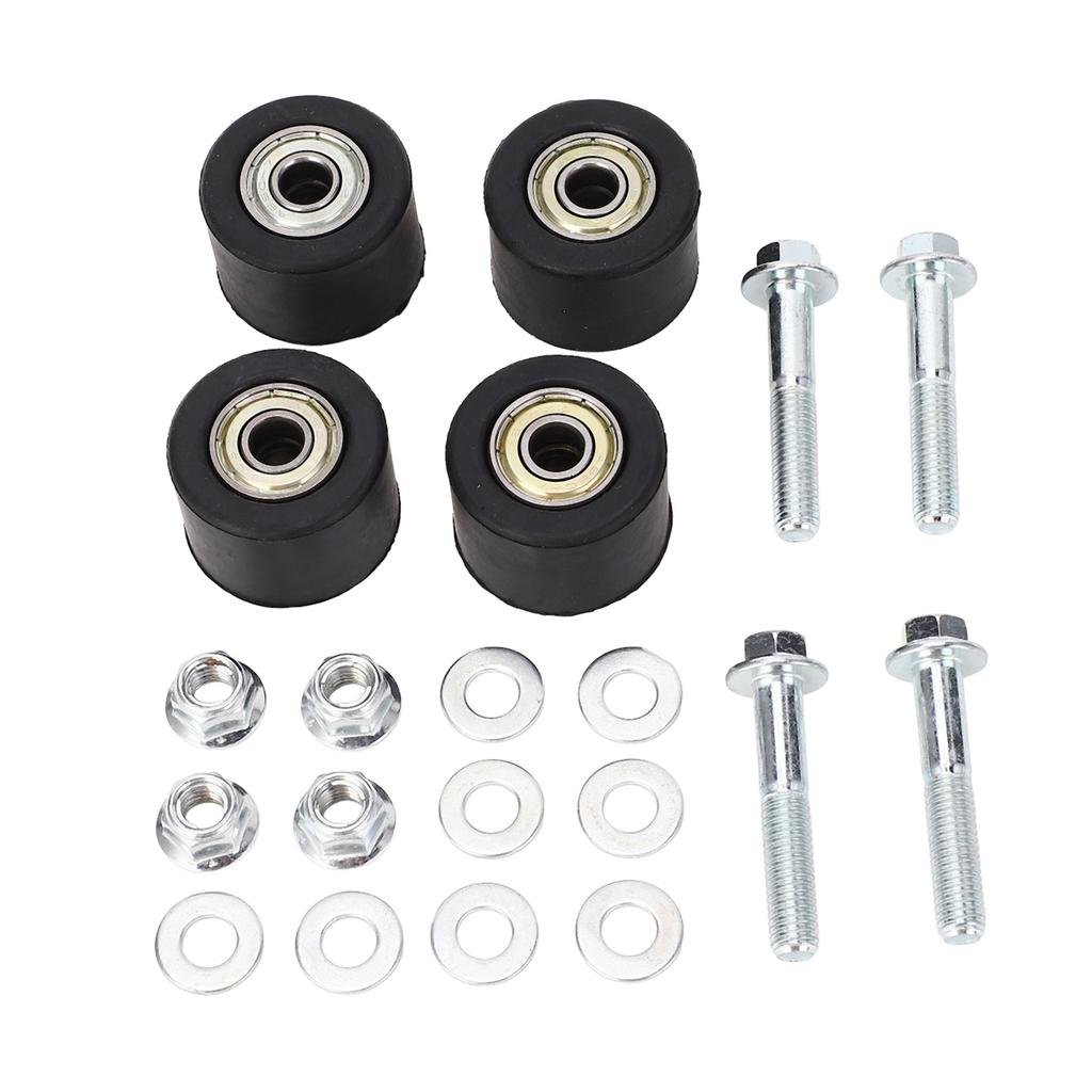 4PCS Chain Roller Guide Set High Performance Iron Bearing Steel for YFZ 350 Banshee 1987 To 2006 Black