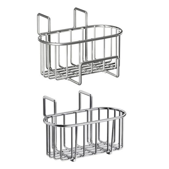 Suport pentru burete pentru chiuvetă de bucătărie Cadru mobil pentru chiuvetă de bucătărie Dimensiune compactă, rezistent la rugină, rezistent la apă, agățat pentru chiuvete cu două cuve