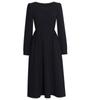 Vintage French Design Maxi Midi Dresses for Women Clothing Party Elegant Square Neck Black Long Dress Korean Fashion Autumn 2025
