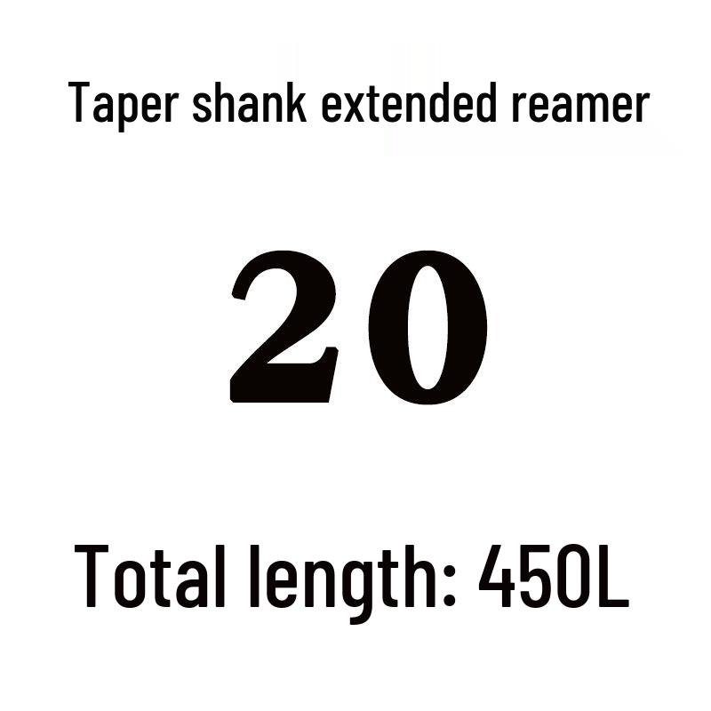 Extra Long High-Speed Steel Taper Shank Machine Reamer for Deep Holes, Sizes 16, 18, 20, 22, 24, 25, 30, 40