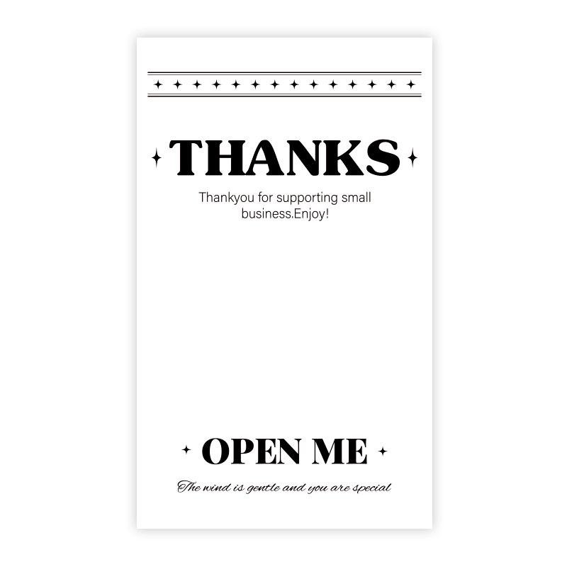 50-pack Airplane-Themed Thank You Box Sealing Stickers for Packaging and Decoration