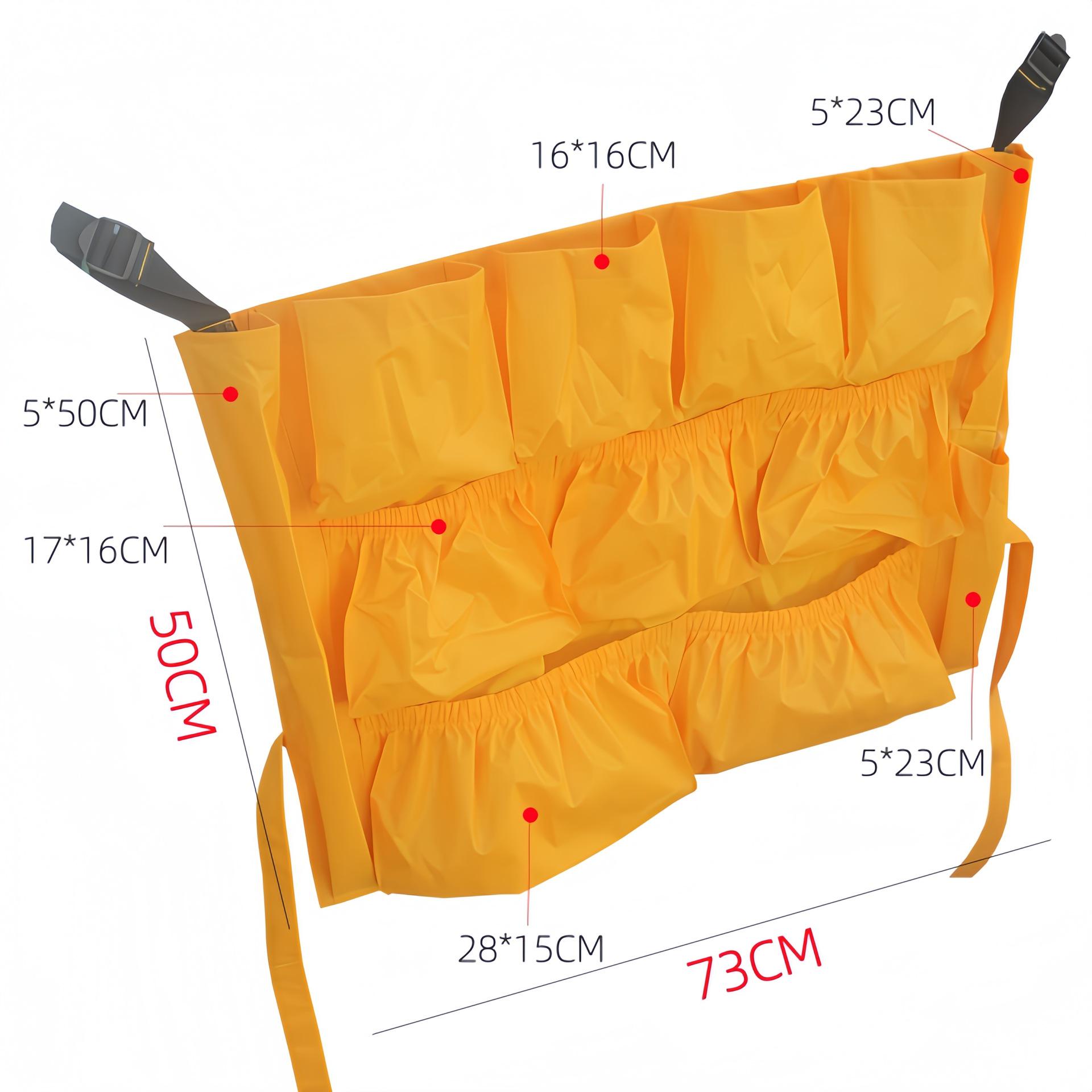 Round Trash Can Hanging Multi-Pocket Organizer Bag жёлтый
