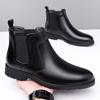 Mid-top Chelsea Boots Men's British Leather Shoes Business Martin Boots Ankle Boots