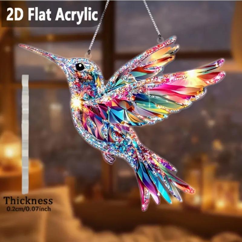 Pretty Bird Acrylic Living Room Courtyard Pendant Holiday Scene Decorative Pendant Gift