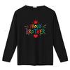 Colorful Proud Brother T Shirt for Men with Crown and Heart Design Perfect Celebrations Vintage Washed Designer Clothes