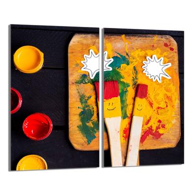 Szklana płyta ochronna na kuchenkę 2x30x52 Uśmiech