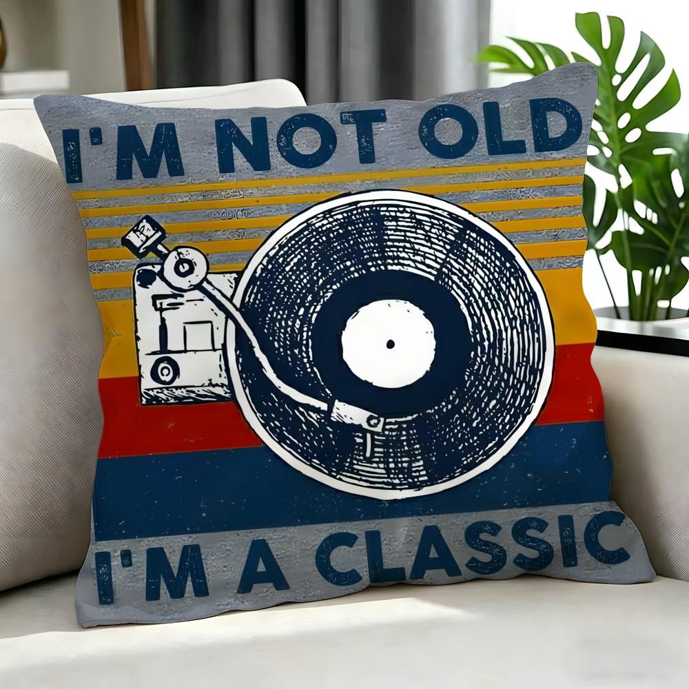 decor Music Tape Print Cushion Cover Cushion Cover Set Pcs x x x Pillowcase Decorative Sofa Home Decor
