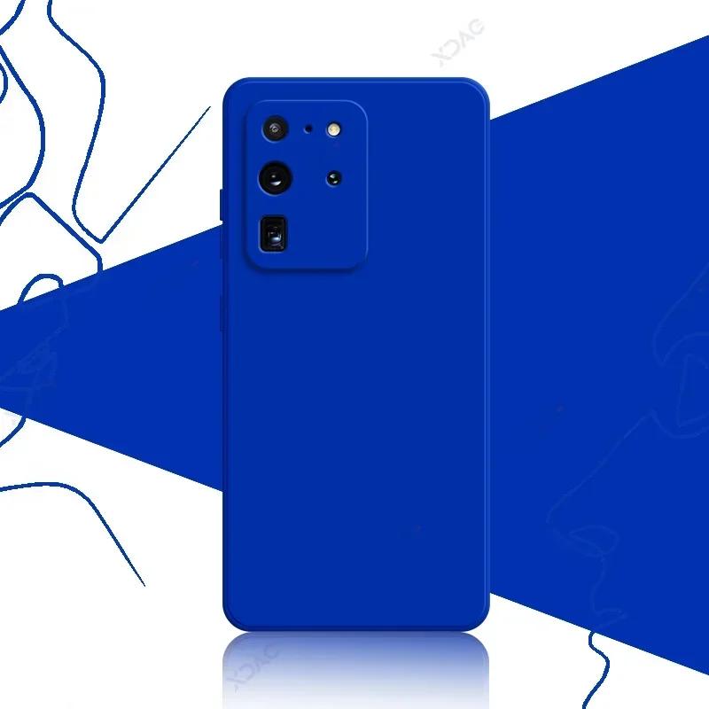 Mobile Phone Cover for Samsung Galaxy S20 FE Plus Ultra SamsungS20Ultra S20Plus 5G Soft Square Liquid Silicone Case Bag