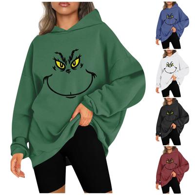 Women's Fashion Casual Hooded Sweatshirts Long Sleeve Christmas Printed Sweatshirts Top