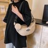 Canvas Versatile Large Capacity Crossbody Bag Simple Commuter Lightweight Shoulder Bag Sports and Leisure Student Dumpling Bag