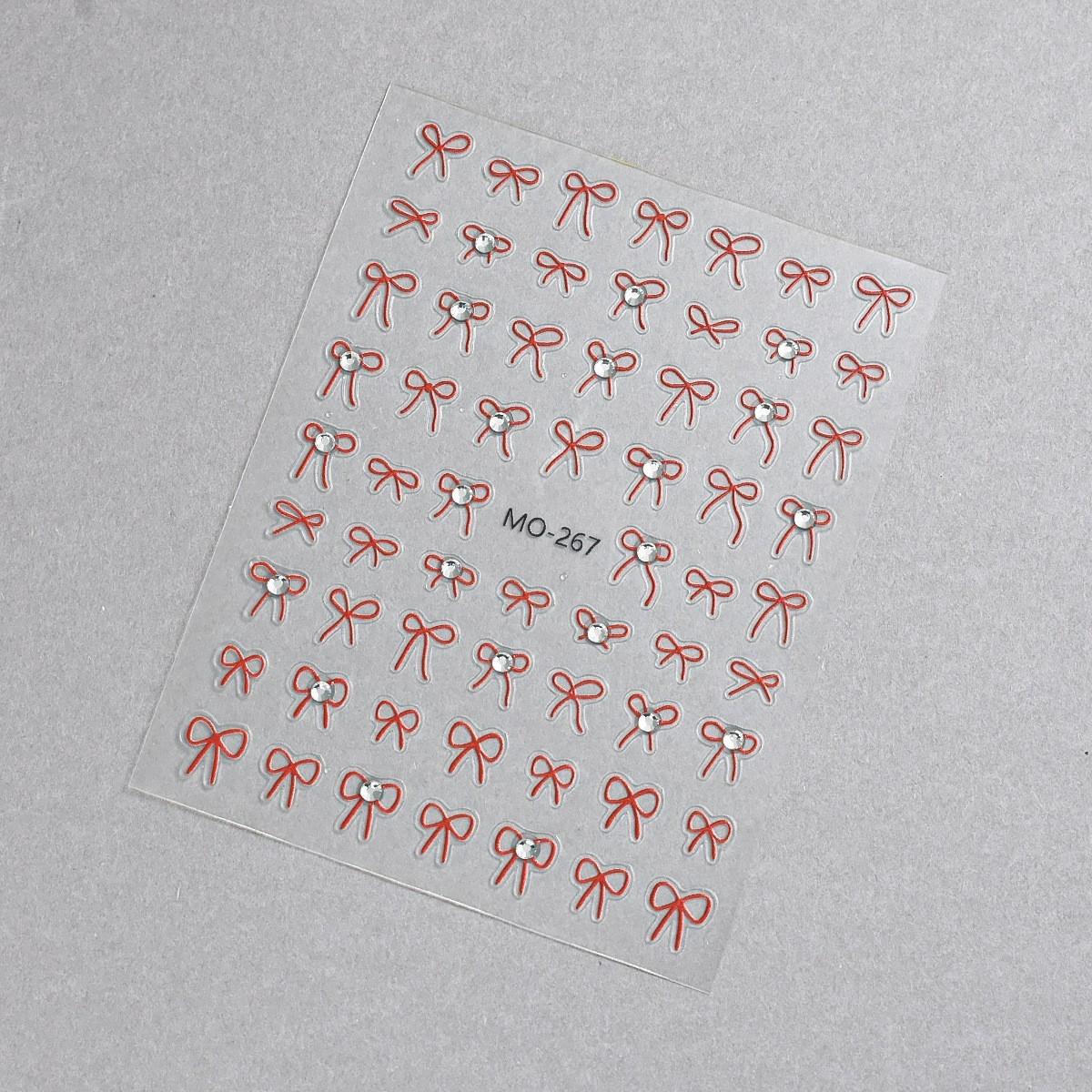 Crystal Diamond 3D Bow Nail Art Stickers