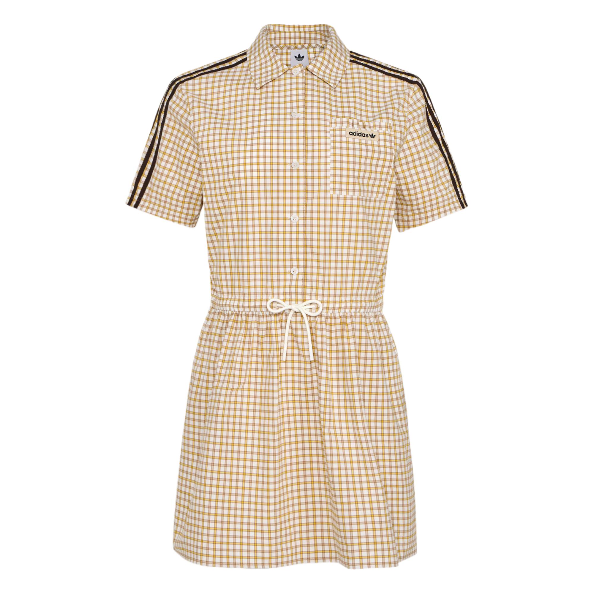 Adidas Originals Polo Button Short Sleeve Dress Women dresses KU9401 L