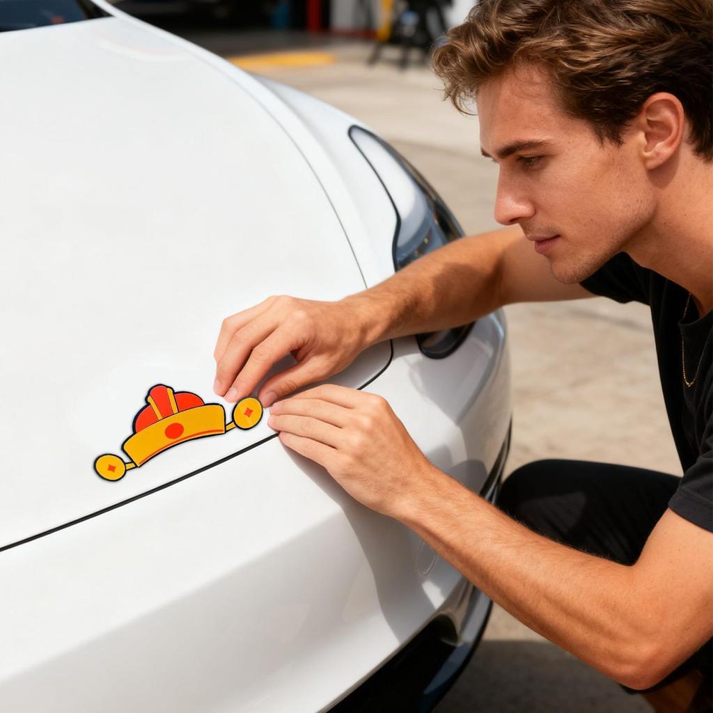 For Tesla Model 3/y Santa Hat Car Stickers Easy To Peel Festive Self-Adhesive Decoration Antler Decal Holiday Supplies