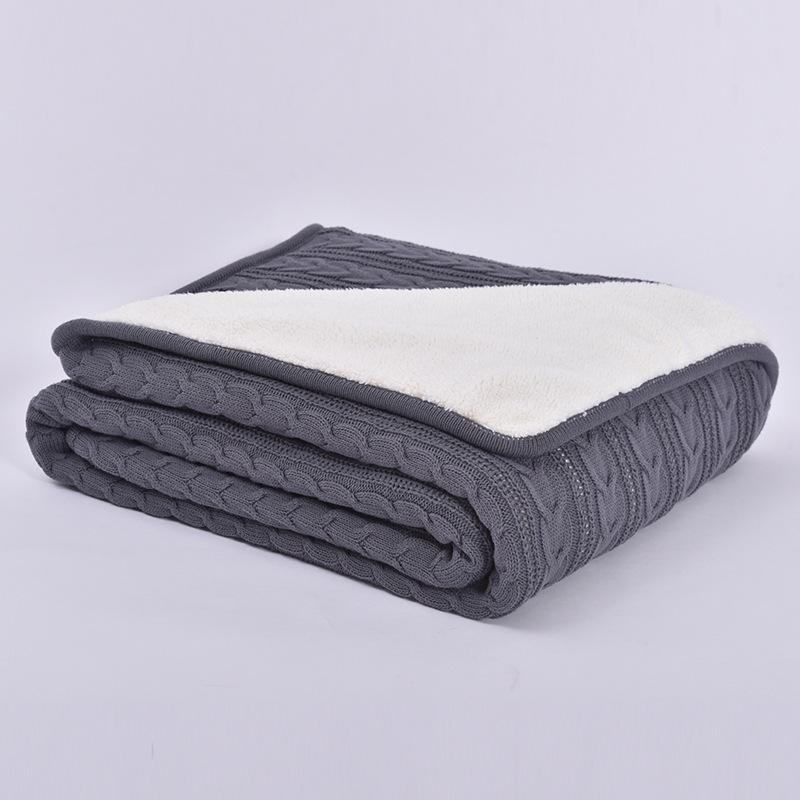 

Cozy G5Z Fleece-Lined Wool Cable Knit Blanket for Office or Home Use 70x100cm