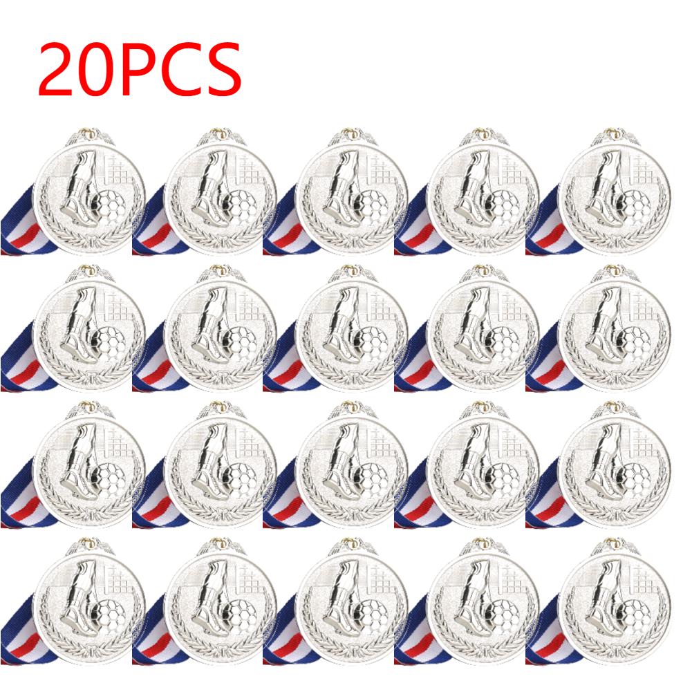 10/20 Stück Fußballmedaille Gold Silber Bronze Preise Gewinner Medaillen Sportmedaillen Fußballwettbewerb Auszeichnungen Medaille Spiele Souvenir