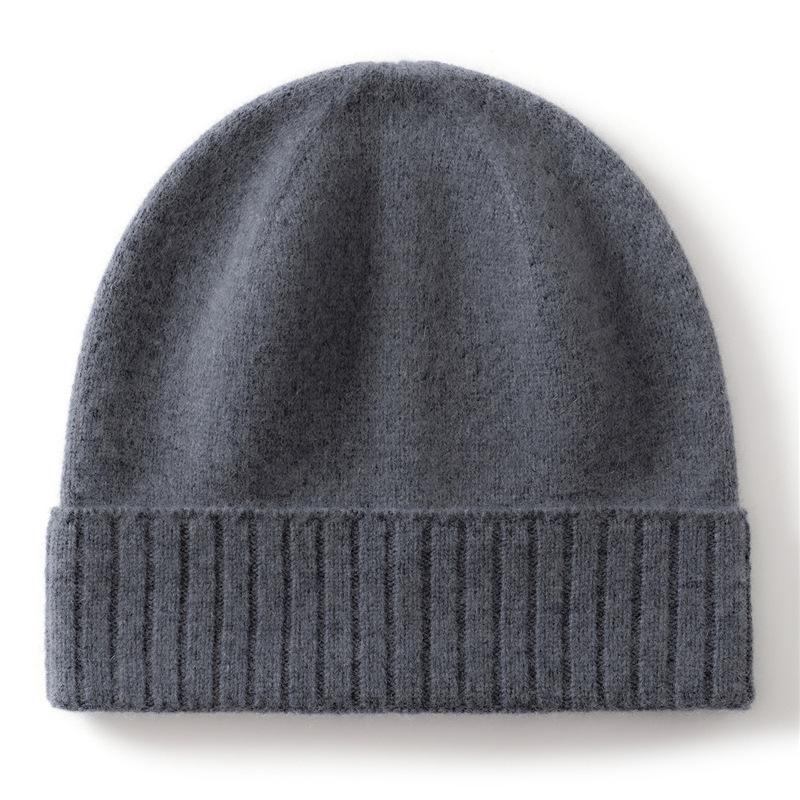 Men s Winter Cashmere Knitted Hat - Warm, Thick, and Ear-Protecting for Outdoor Cycling One Size