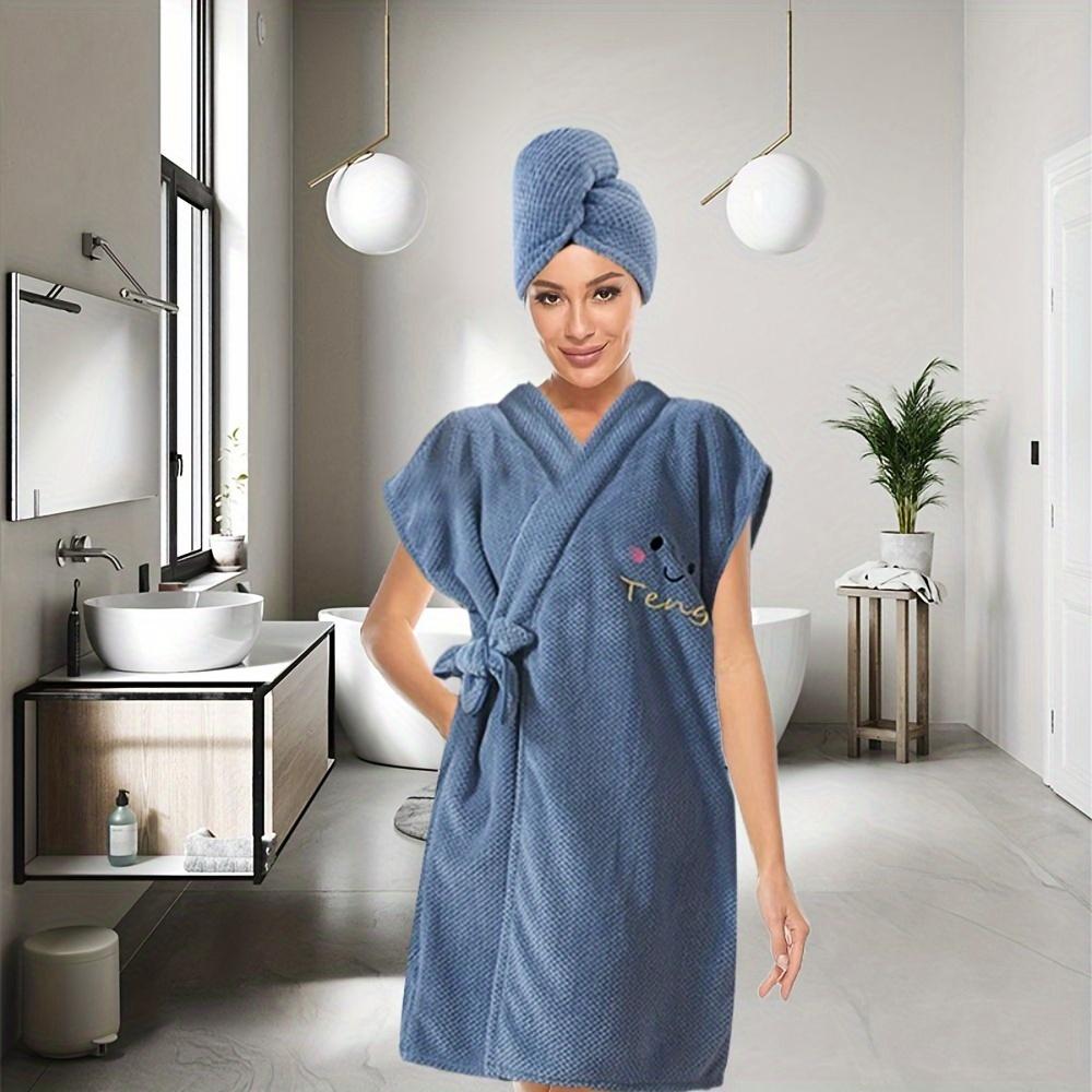 Falda de Baño Oversize, Toalla de Baño Grande, Envoltorio Corporal, Felpa de Coral Engrosada, Suave y Absorbente, Perfecto para Uso en Casa, Viajes, Sauna y Spa, Bata de Baño