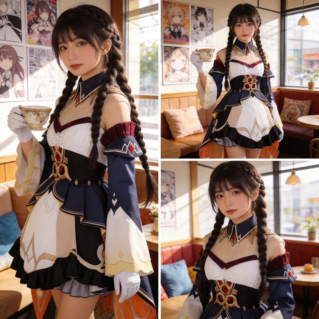 Cosplay oblek Genshin Impact z polyesterové tkaniny pro fanoušky hry