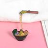 Ramen Tonkotsu Distinctive Alloy Pin Brooch With Geometric Elements For Enthusiasts Fashion