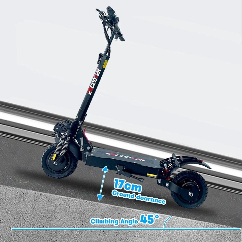 Scooter Scooter X6 de mare putere Off-road, cu două roți, 2400w, Scooter electric pliat, 48v, motor dublu, suspensie cu arc dublu