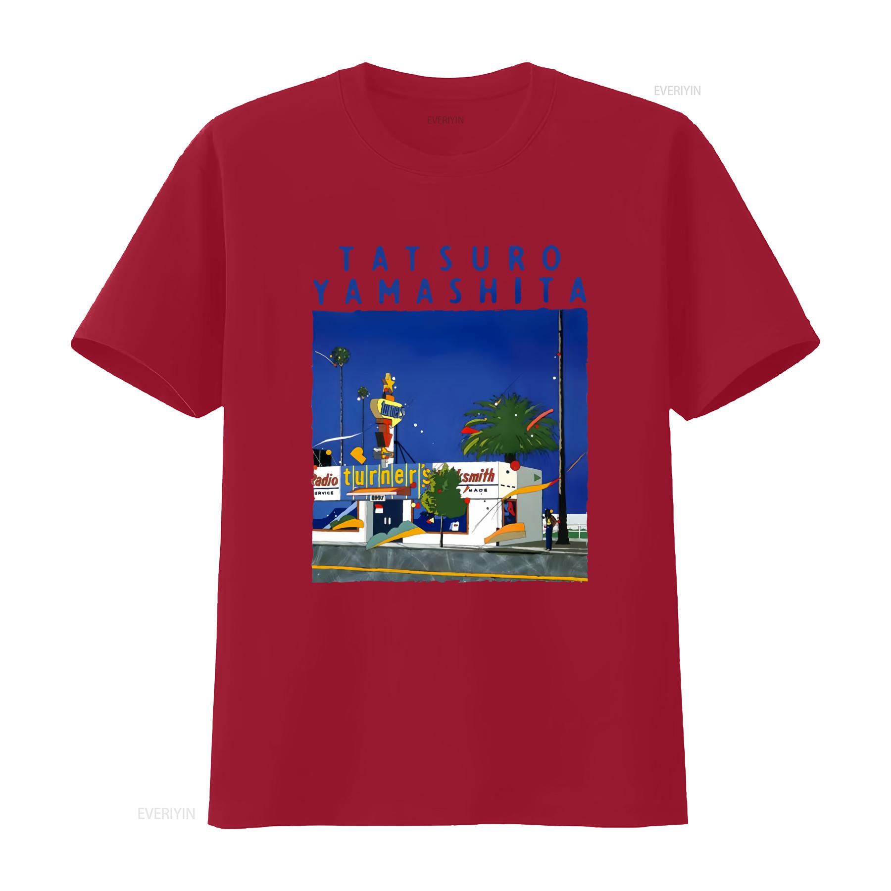 Tatsuro Yamashita T Shirt CITY POP JAPANESE vintage Washed Comfortable Versatile streetwear homme graphic fashion Soft Casual S