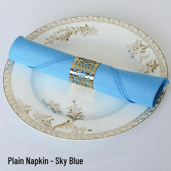 Pure Solid Color Hotel Restaurant Napkin - Red, White, Blue Flower Folded Design
