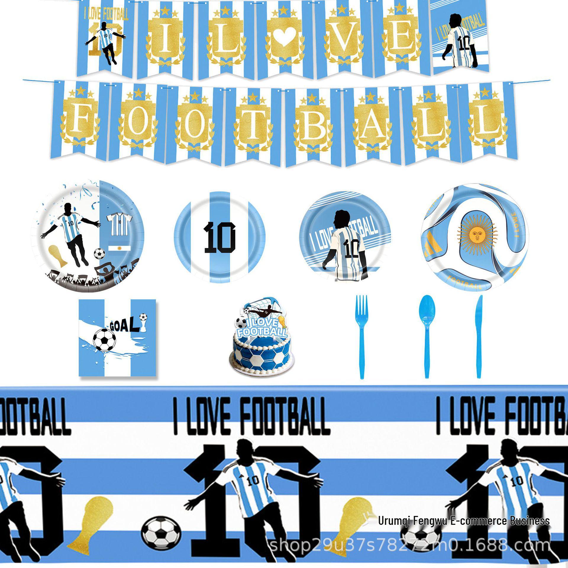 

Blue Messi Football Party Supplies & Disposable Cutlery Set Forks (10 pcs per pack)