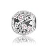 New 925 Silver Charms Colored Zircon Twelve Months Beads Pendant Bracelets Necklaces Womens DIY Jewelry Gift