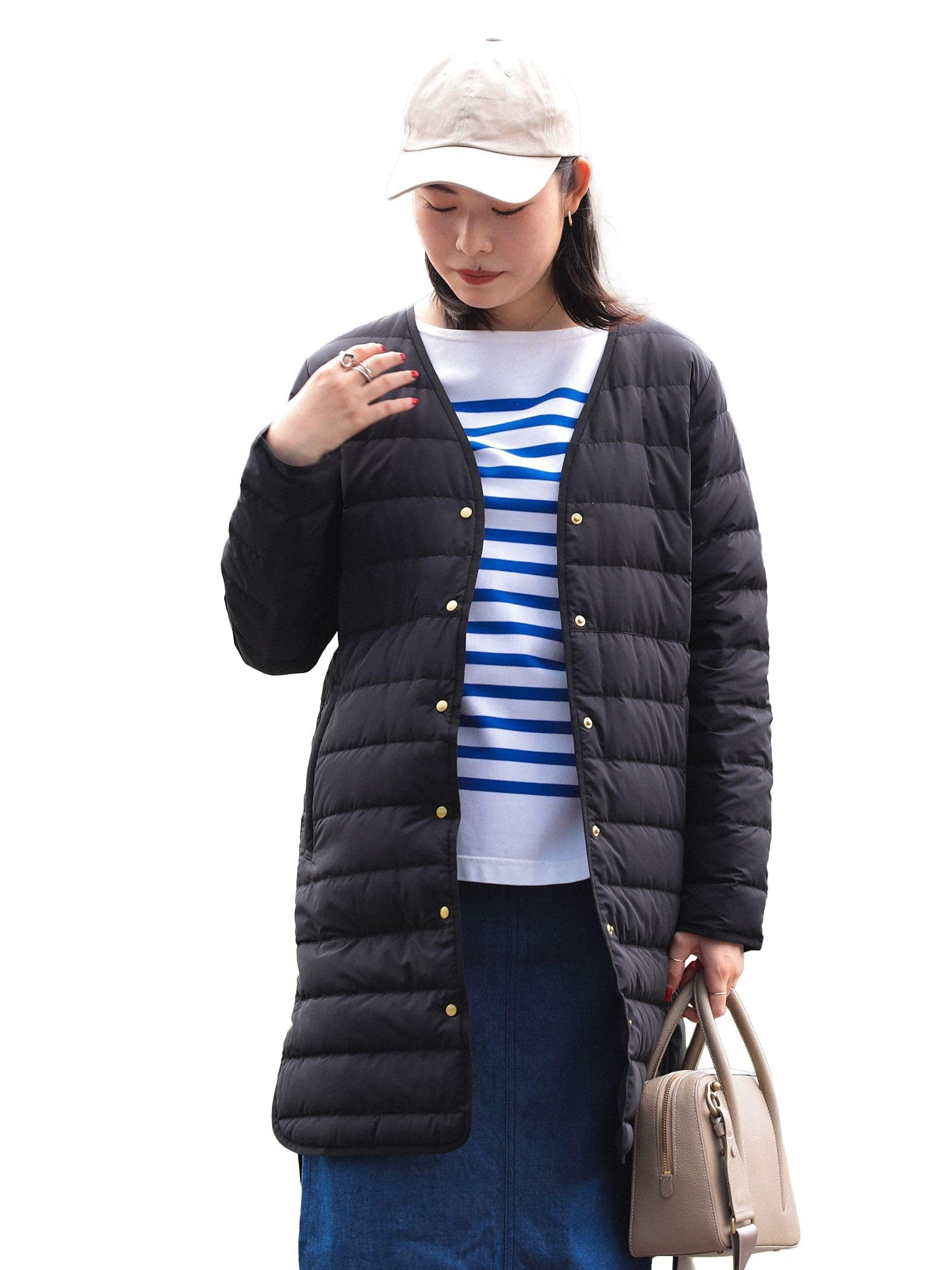 

Coat French Long Down Jacket BLACK S [Beams Heart] Women s чёрный