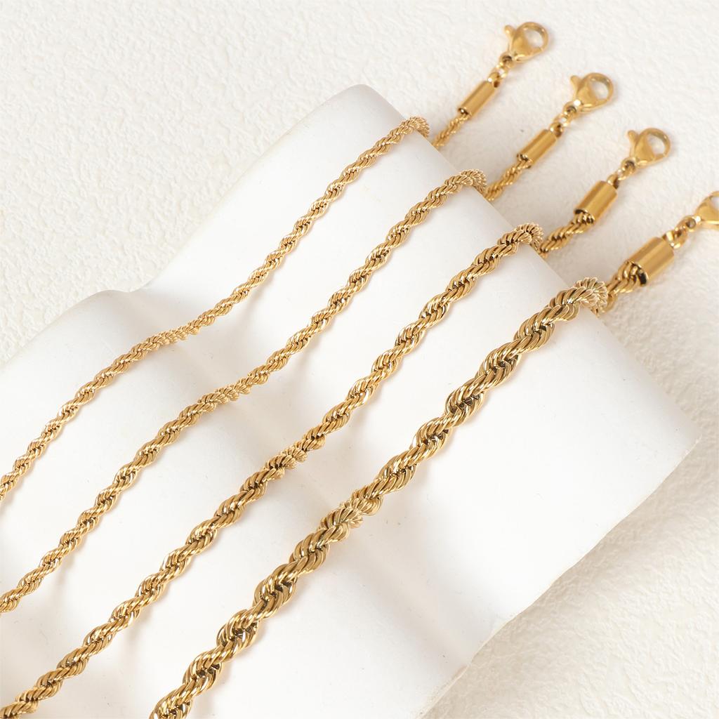 Kordelkette Halskette Hip Hop Herrenkette 2/3/4mm Dick