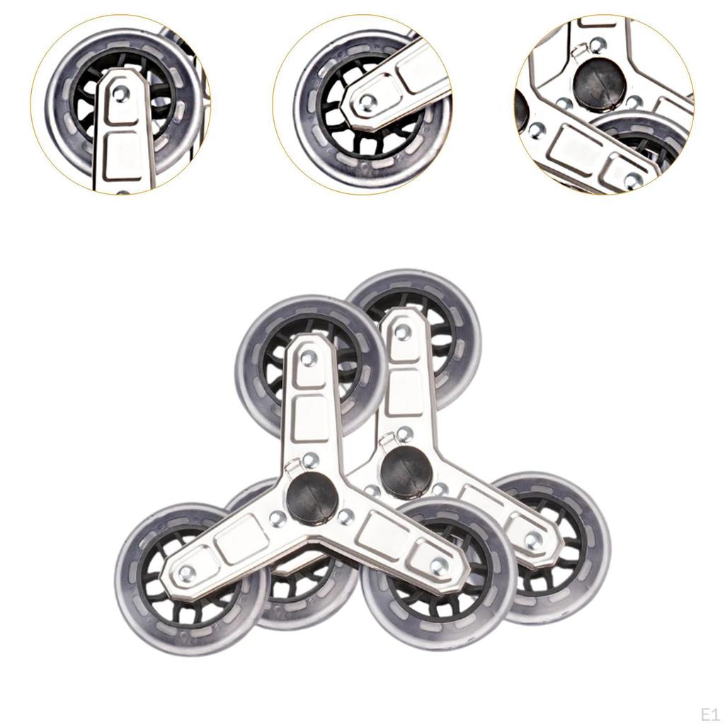 2Pcs Trolley Dreieck Räder Treppen Klettern Einfach zu Installieren Zubehör Praktische Ersatz