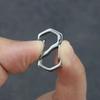 Jewelry Accessories 10PCS Stainless Steel Backpack Buckle S Type Handmade Carabiner with Lock Silver Necklace Clasps