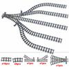 MOC Binari per Treni Città Incrocio Deviatoio Flessibile Biforcazione In Salita Rettilinei Curvi Mattoncini Ferrovie Giocattoli Creativi Fai da Te