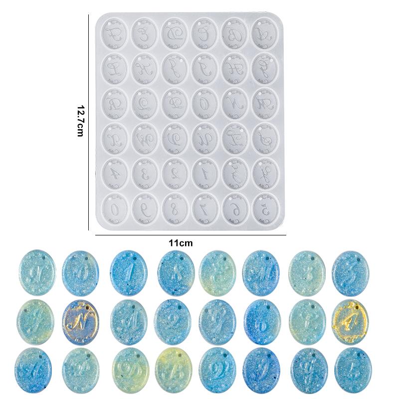 Alphabet Harz Silikonform Harz Buchstaben Zahlen Formen Alphabet Schlüsselanhänger Formen für DIY Schlüsselanhänger Schmuck Anhänger Herstellung