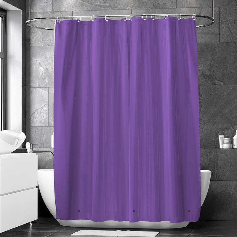 3D Printed PEVA Shower Curtain with Hooks – Thick, Waterproof, Mildew-Resistant Bathroom Partition