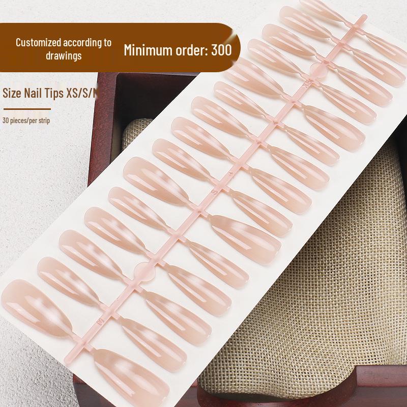 High-End Nude Cat Eye Handmade Nail Tips – Versatile Summer Style for a Spicy Look