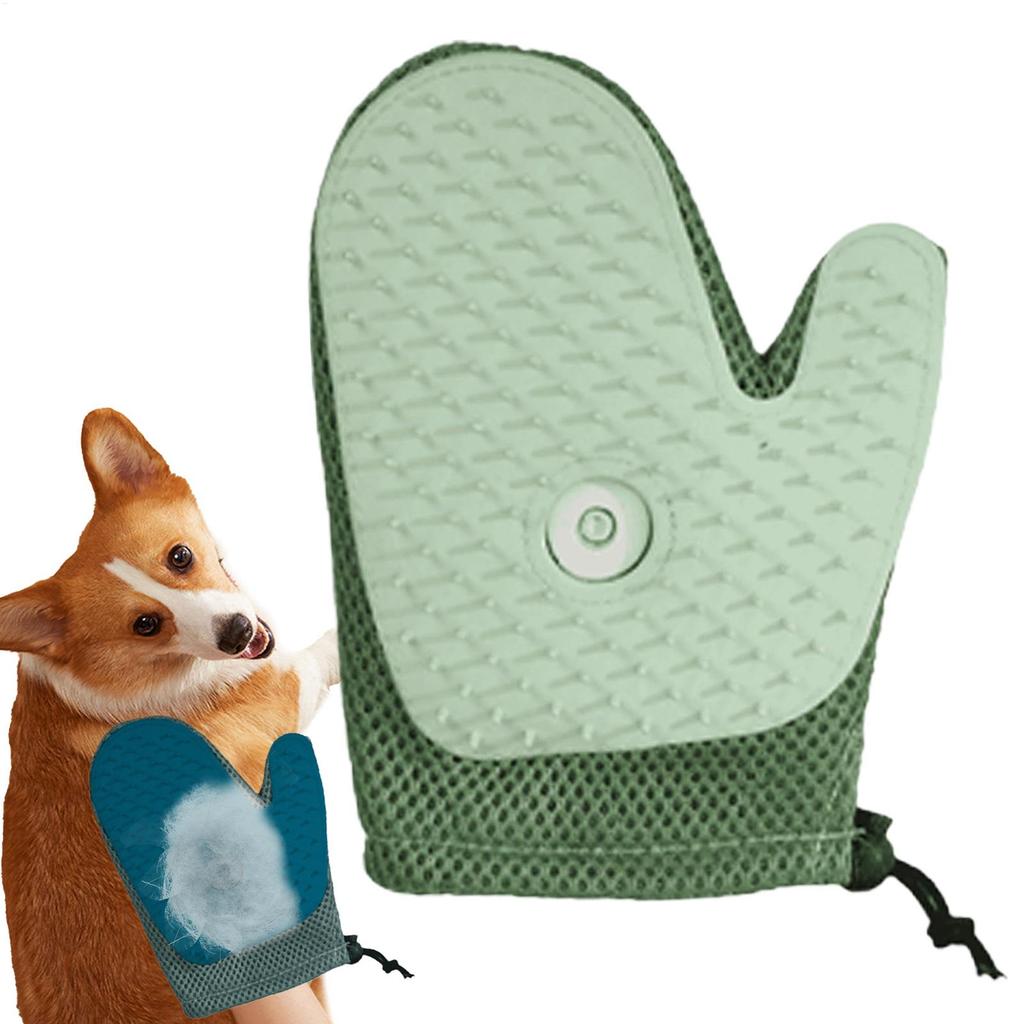 Pet Cleaning Spray Glove Pet Grooming Gloves For Cats Dogs Reusable Anti-Static Shedding Mitt Dog Cleaning Supplies For Indoor