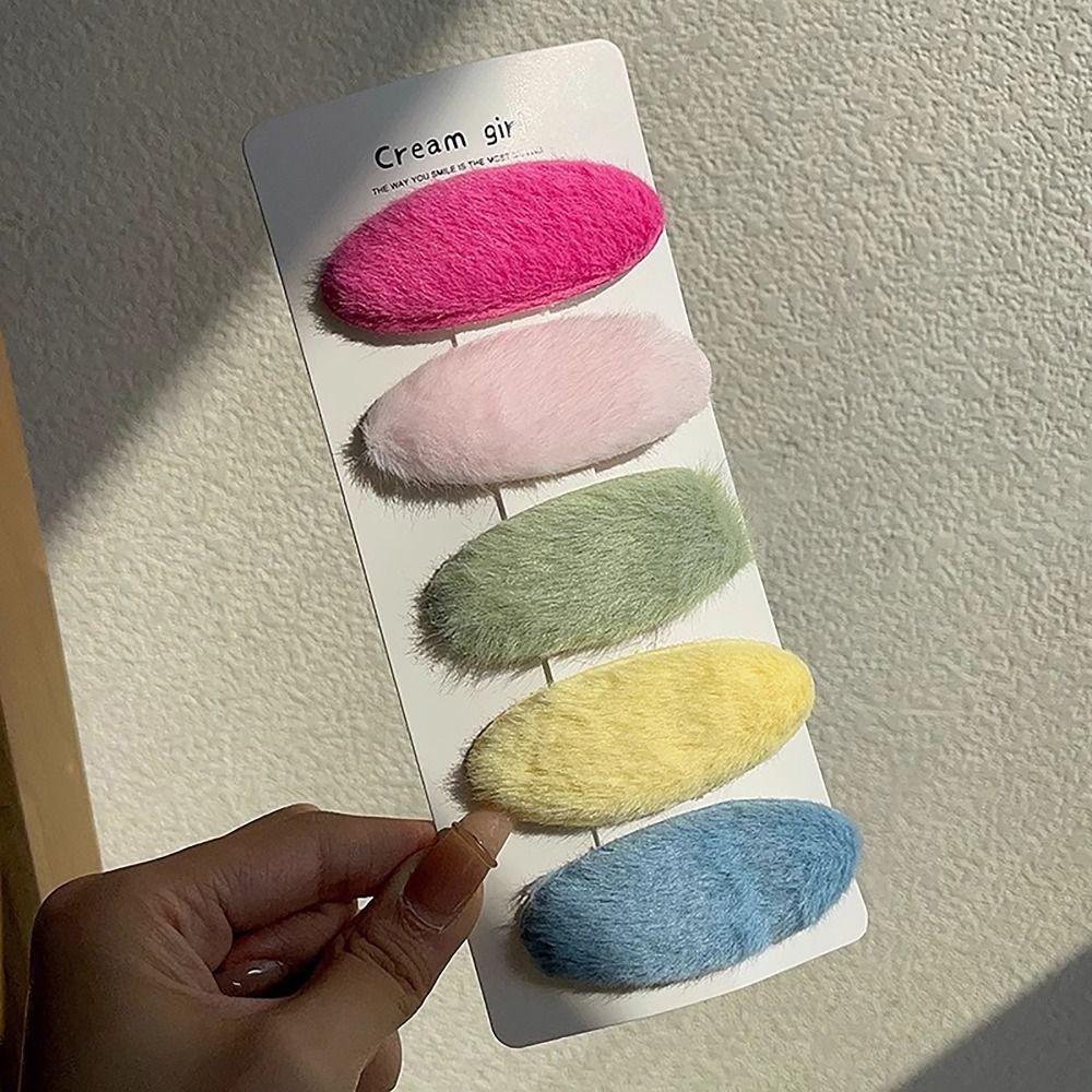 

Hair Ornament Hair Clips Random Color Bang Clip Convenient Plush Hairpin Girls C