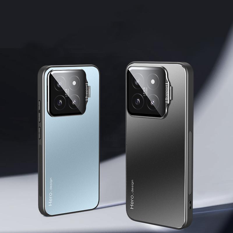 Pro Xiaomi 14 Pouzdro se stojánkem na objektiv Nárazuvzdorný kryt na telefon z PC+TPU