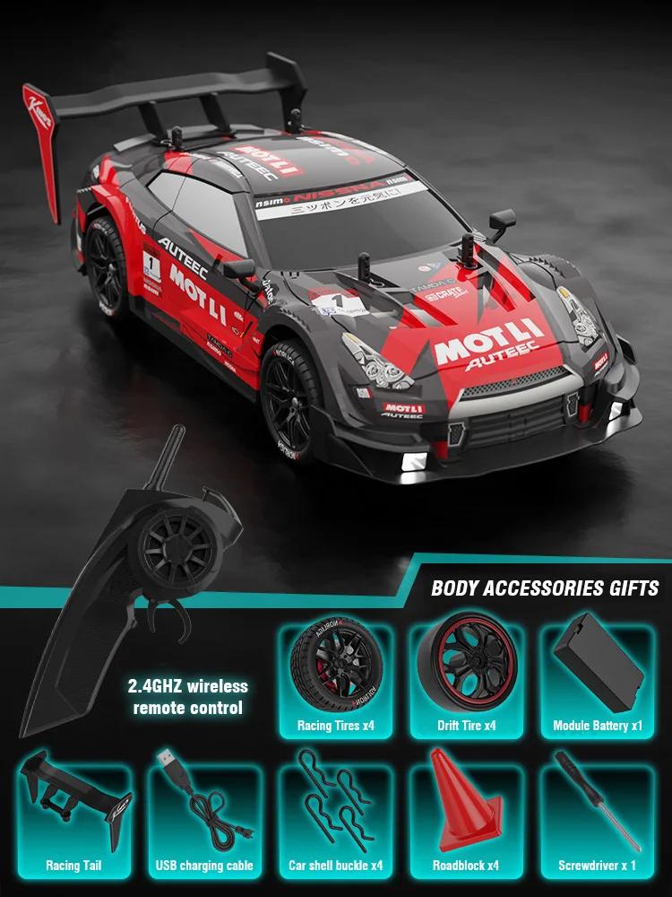 Non-Toxic 4Wd Rc Drift Car 1/14 Radio Controlled Racing Cars 50Km/H High Speed Electric Children'S Racing Vehicle Toys For Children Kids Gifts