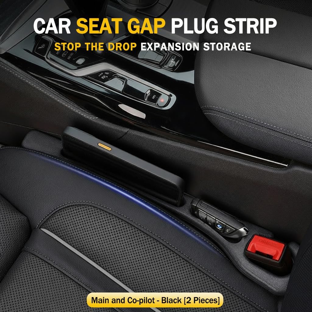2PCS Car Seat Gap Filler And Organizer, Universal Console Catcher Fill The Gap Between Seat And Console, Anti-Drop Organizer | Universal